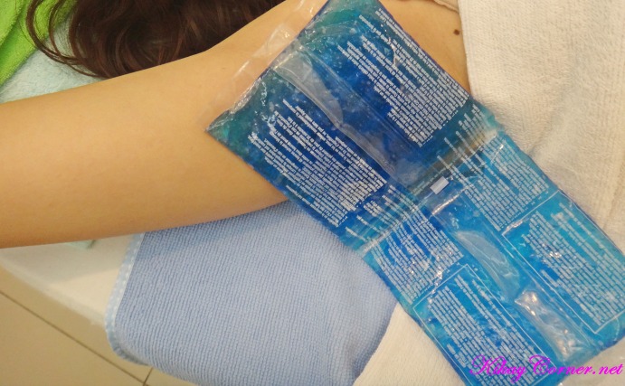 Underarm Laser Hair Removal ice bag on pits.jpg